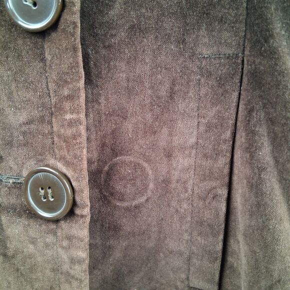 Vintage Esprit  Women's Velvet Brown Double Breasted Blazer Fully Lined Size L - Picture 10 of 12